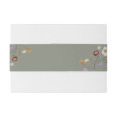 Black Boho Wildblume Einladung Bauchband Einladungsbanderole (Rückseitenbeispiel)