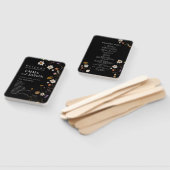 Black Boho Wildblume Wedding Vielen Dank Sticker Fächer (Non-assembled)