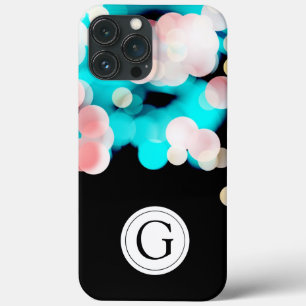 Black Bokeh Personalisiert Monogram Iphone Case-Mate iPhone Hülle