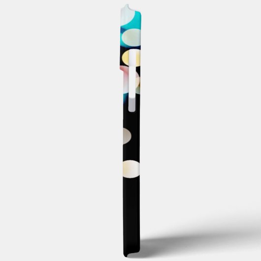 Black Bokeh Personalisiert Monogram Iphone Case-Mate iPhone Hülle (Rückseite / Links)