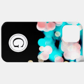 Black Bokeh Personalisiert Monogram Iphone Case-Mate iPhone Hülle (Rückseite (Horizontal))