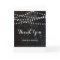 Black Bokeh String of Lights Thank You Card
