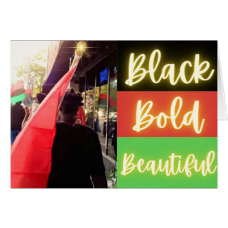 Black Bold Beautiful Notecard