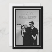 Black Bold Border Foto Moderne Hochzeit Save The Date (Vorderseite)