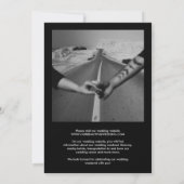 Black Bold Border Foto Moderne Hochzeit Save The Date (Rückseite)