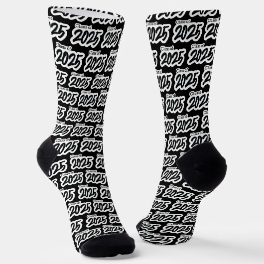 Black Bold Brush Class of 2025 Socks Socken (Gewinkelt)