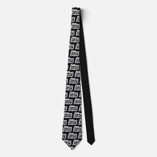 Black Bold Brush Class of 2026 Neck Tie Krawatte (Vorderseite)