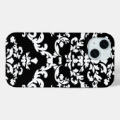 Black Bold Damask @ Emporiomoffa Case-Mate iPhone Hülle (Rückseite (Horizontal))
