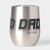 Black Bold Established New Dad Gift (Rückseite)