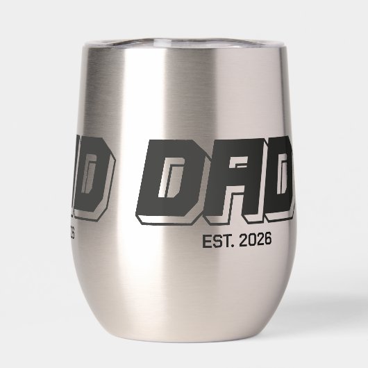 Black Bold Established New Dad Gift (Rückseite)