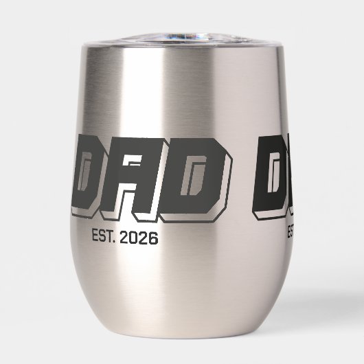 Black Bold Established New Dad Gift (Vorderseite)