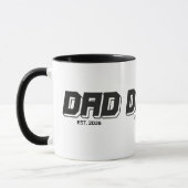 Black Bold Established New Dad Gift Tasse (Links)