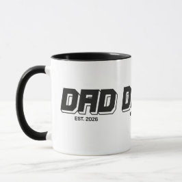 Black Bold Established New Dad Gift Tasse