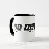 Black Bold Established New Dad Gift Tasse (Vorderseite Links)