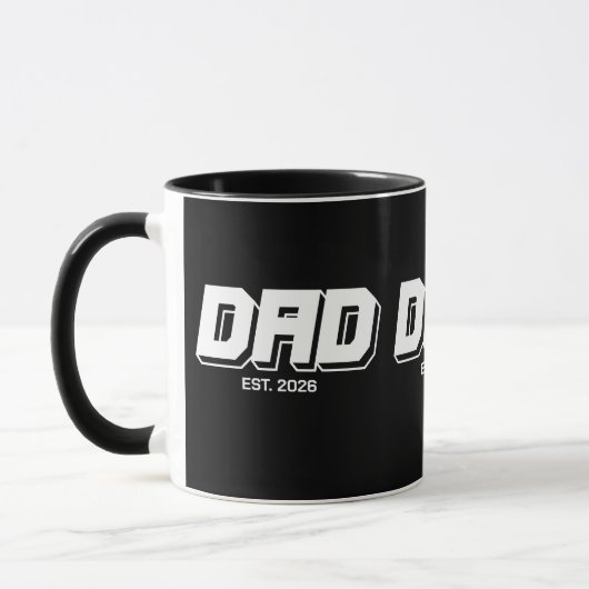 Black Bold Established New Dad Gift Tasse (Links)