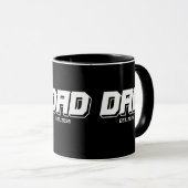 Black Bold Established New Dad Gift Tasse (VorderseiteRechts)
