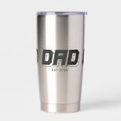 Black Bold Established New Dad Gift Thermobecher (Links)