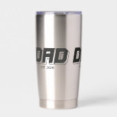 Black Bold Established New Dad Gift Thermobecher (Vorderseite)