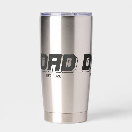 Black Bold Established New Dad Gift Thermobecher