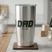 Black Bold Established New Dad Gift Thermobecher