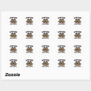 Black Bold Gator Gang Sticker
