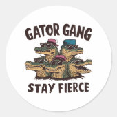 Black Bold Gator Gang Sticker (Vorderseite)