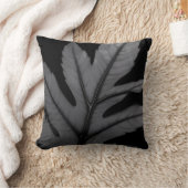 Black Bold Leaf Design Kissen (Decke)
