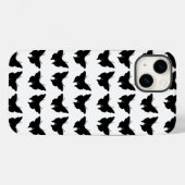 Black Bold Mod Butterflies Case-Mate iPhone Hülle (Rückseite (Horizontal))