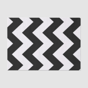 Black Bold Mod Zickzack Seidenpapier