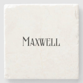 Black Bold Modern Typografy Family Name Steinuntersetzer