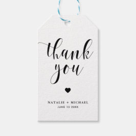 Black Bold Script Wedding Vielen Dank, dass Sie Ta Geschenkanhänger