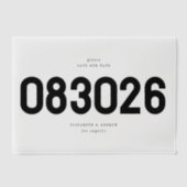 Black Bold Simple Modern Big SAVE THE DATE Pergament Einladungen (Vorderseite)