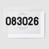Black Bold Simple Modern Big SAVE THE DATE Pergament Einladungen (Versetzt)