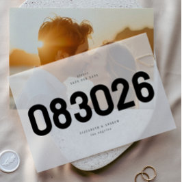 Black Bold Simple Modern Big SAVE THE DATE Pergament Einladungen