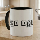 Black Bold Varsity Established Dad Tasse