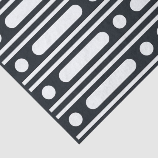 Black Bone Inlay Dots Border Decoupage Paper Seidenpapier (Ausschnitt)