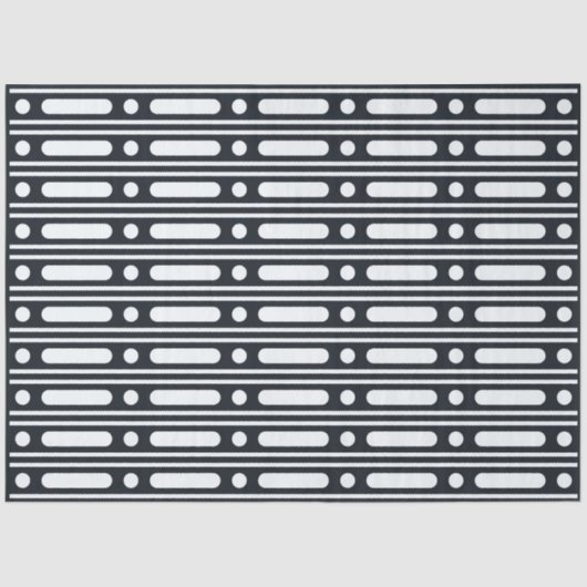 Black Bone Inlay Dots Border Decoupage Paper Seidenpapier (Vorderseite)