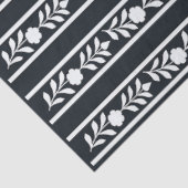 Black Bone Inlay Floral Border Decoupage Paper Seidenpapier (Ausschnitt)