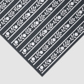 Black Bone Inlay Floral Border Decoupage Paper Seidenpapier (Ausschnitt)