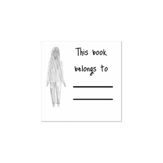 Black Book Lover Personal Library Book Briefmarke Gummistempel