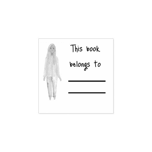 Black Book Lover Personal Library Book Briefmarke Gummistempel (Prägung)