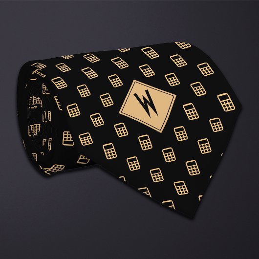 Black Bookkeeper Calculator Krawatte