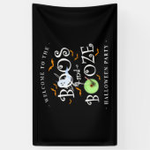 Black Boos & Booze Halloween Banner (Vertikal)