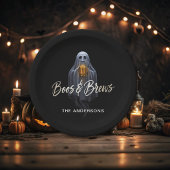 Black Boos & Brews Geister-Halloween Pappteller