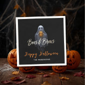Black Boos & Brews Geister-Halloween Serviette
