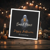 Black Boos & Brews Geister-Halloween Serviette