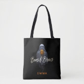 Black Boos & Brews Geister-Halloween Tasche (Vorderseite)