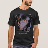 Black Border Collie Dog Face Abstract Art T-Shirt (Vorderseite)
