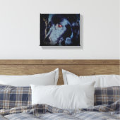 Black Border Collie Dog Face Leinwanddruck (Insitu (Schlafzimmer))
