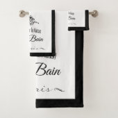 Black Border Paris Hotel Badhandtuch Set (Insitu)
